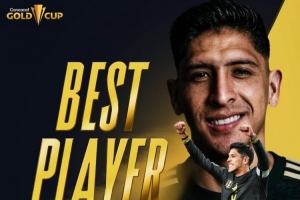6场2球1助攻！官方：墨西哥中场阿尔瓦雷斯荣膺金杯赛MVP